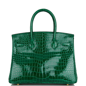 Hermès Birkin Shiny Crocodile Gold Hardware Bag