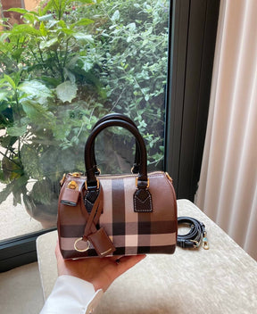 Burberry mini check padlock tote bag