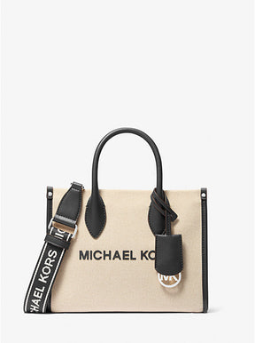 Michael Kors Mirella Small Two-Tone Canvas Crossbody Bag