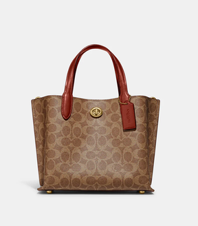 Coach Willow Tote 24 In Signature Canvas