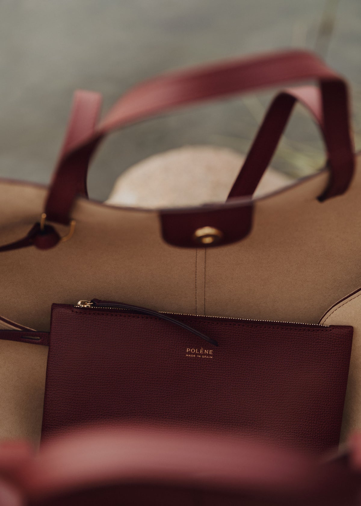 Polene Cyme Mini
Edition Textured Black Cherry