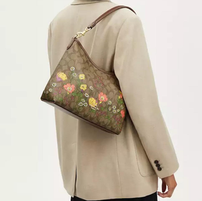 Coach Laurel Shoulder Bag In Signature Canvas With Floral Print