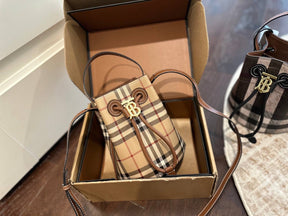 Burberry small TB leather bucket bag