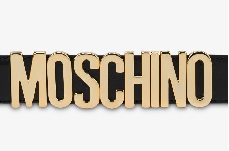 Moschino Belt in leather with logo