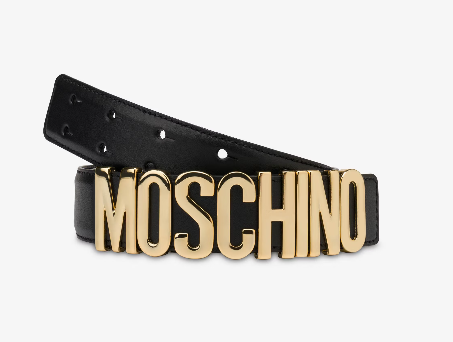 Moschino Belt in leather with logo