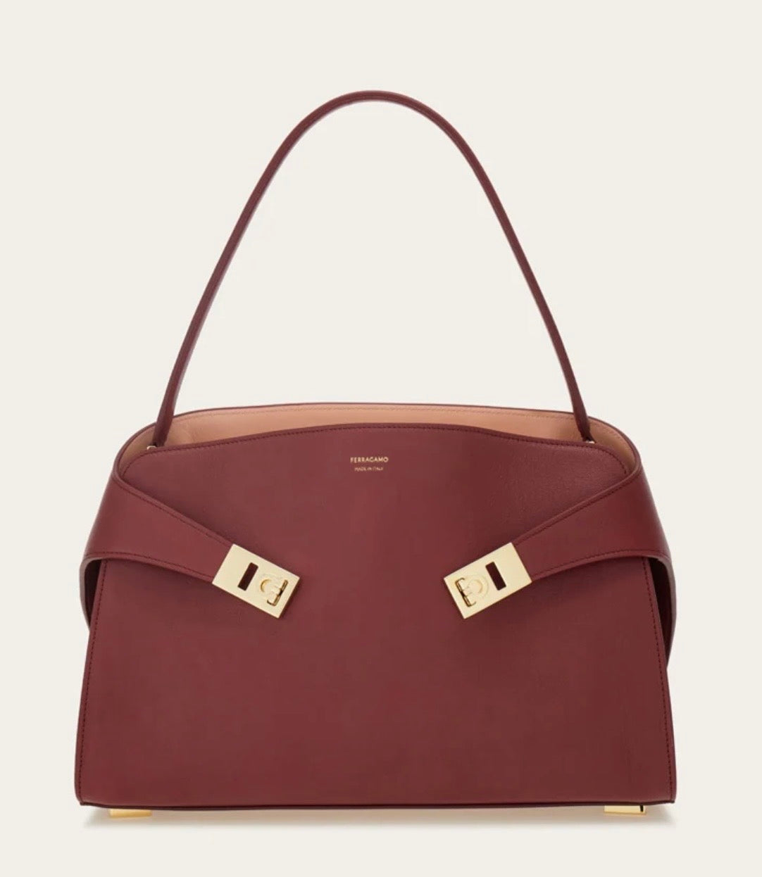Ferragamo Hug soft bicolor shoulder bag