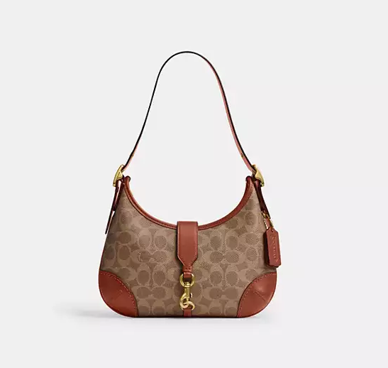 Coach Hamptons Hobo Bag In Signature Canvas