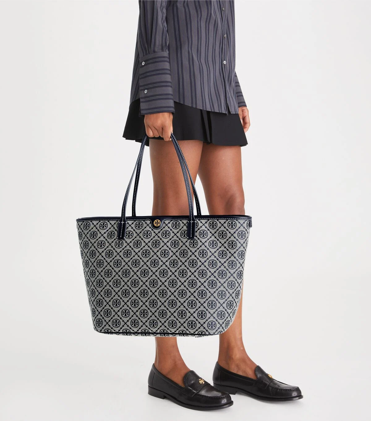 Tory Burch Monogram Zip Tote Bag