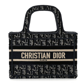 Christian Dior Velvet Oblique Embroidered Mini Book Tote