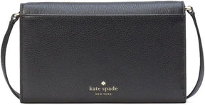 Original Kate Spade Marti Leather Flap Wallet Crossbody Black