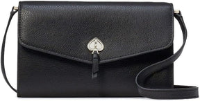 Original Kate Spade Marti Leather Flap Wallet Crossbody Black