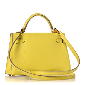 HERMES Epsom Mini Kelly Sellier 20 Lime