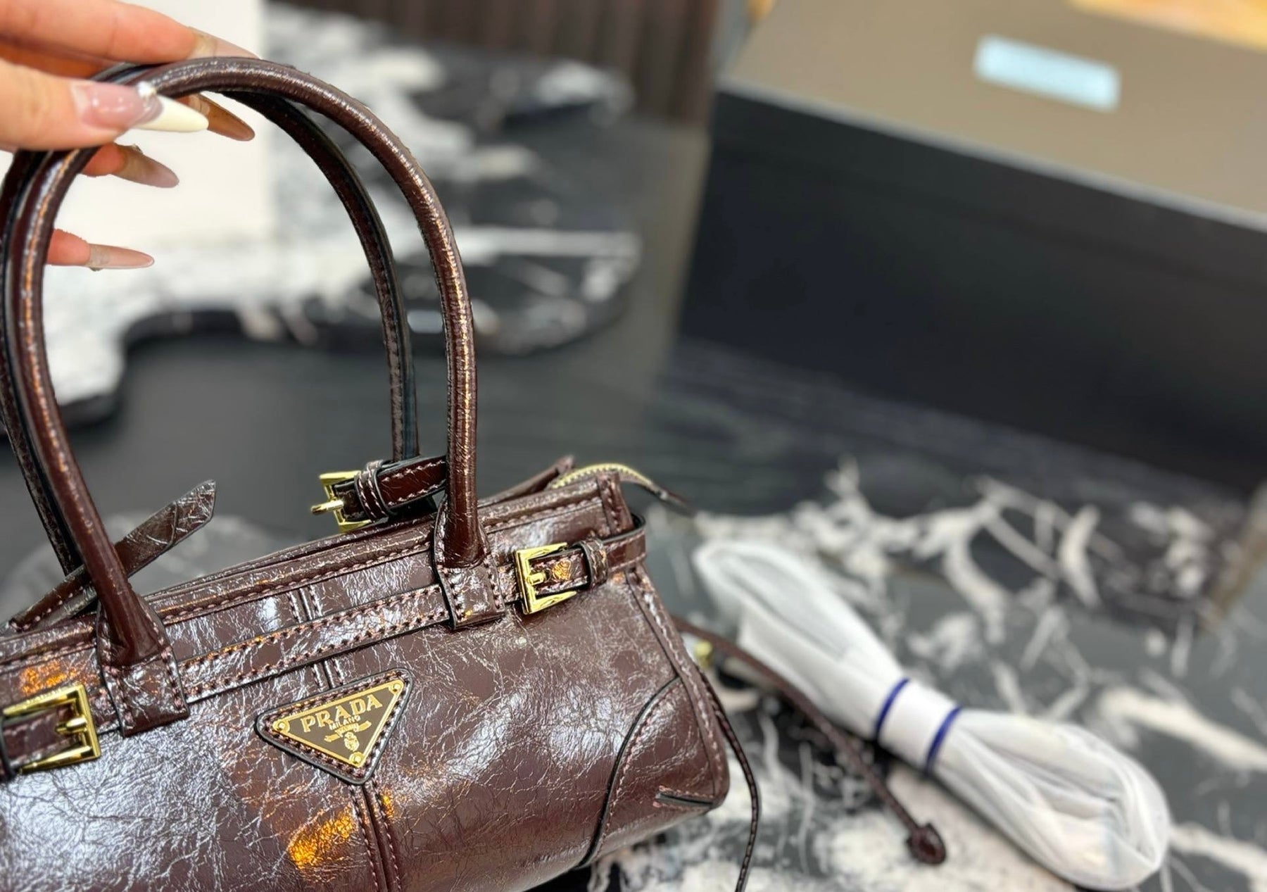 Prada leather mini handbag