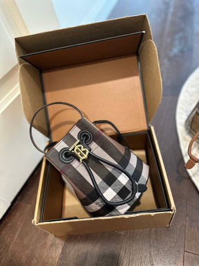 Burberry small TB leather bucket bag