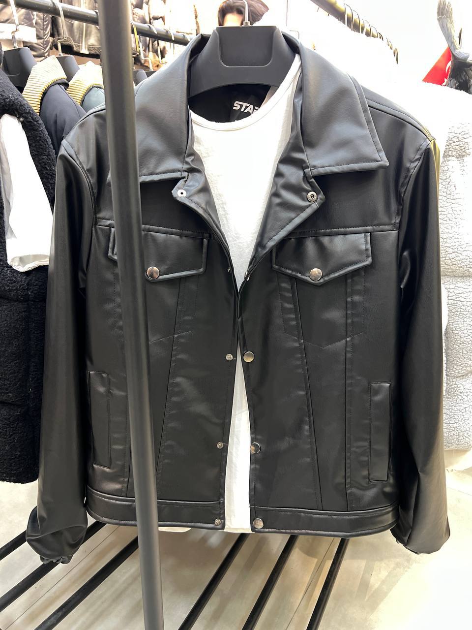 Men’s Leather Jacket In Black