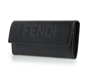 Fendi Logo Flap Long Wallet