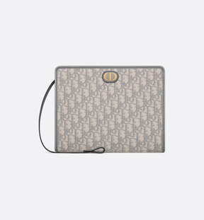 Gray Dior Oblique Jacquard 30 Montaigne Dea Pouch