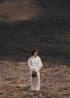 Polene Numéro Un Nano Edition Textured Burgundy