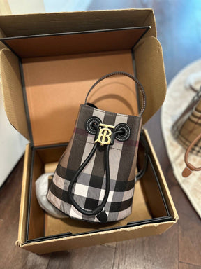Burberry small TB leather bucket bag