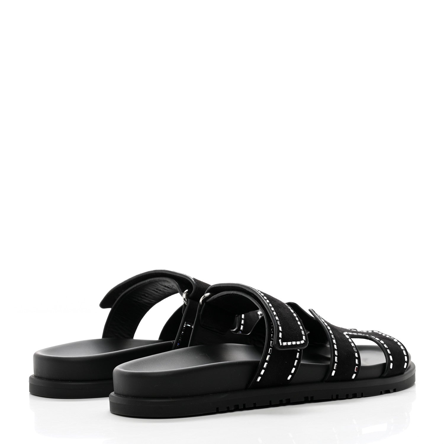 Hermes Suede Crystal Chypre Sandals