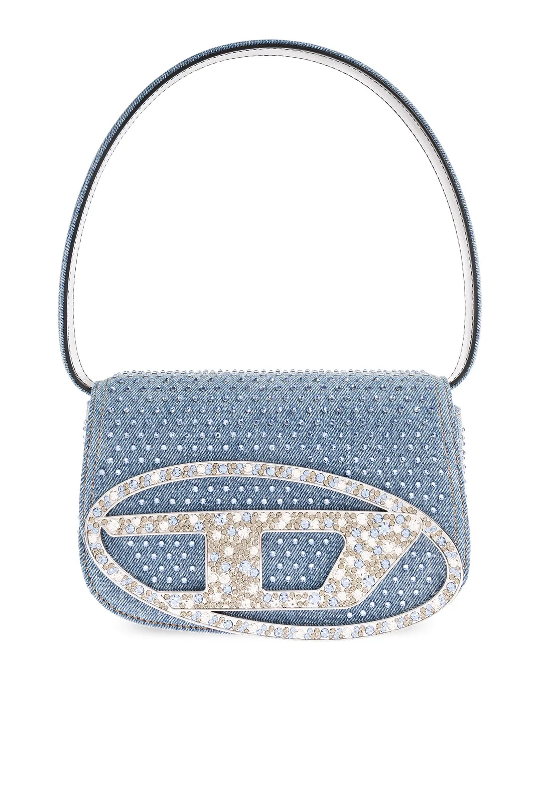 Diesel Embellished Denim Shoulder Bag