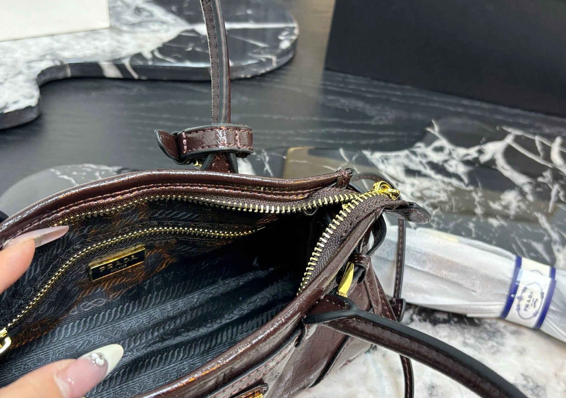 Prada leather mini handbag