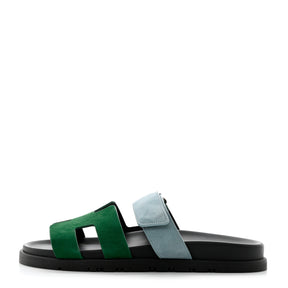 Hermes Suede Goatskin Chypre Sandals