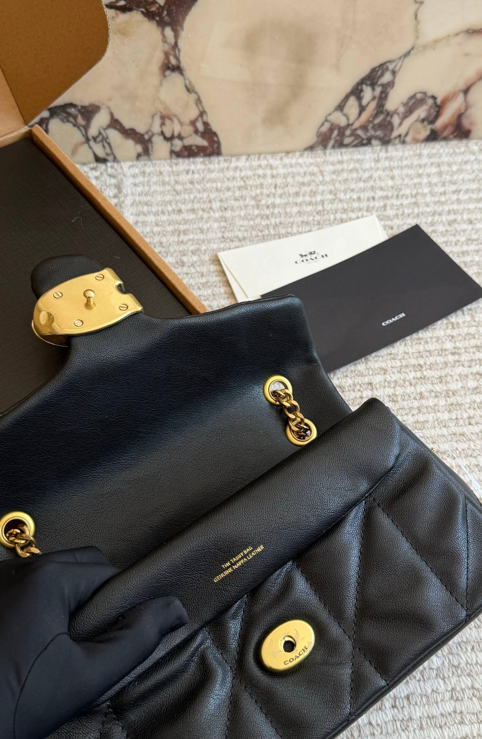 Coach Tabby Quilted Shoulder Bag With Chain