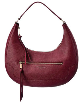 Marc Jacobs Burgundy Leather Crescent Hobo Bag