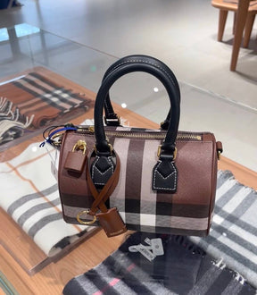 Burberry mini check padlock tote bag