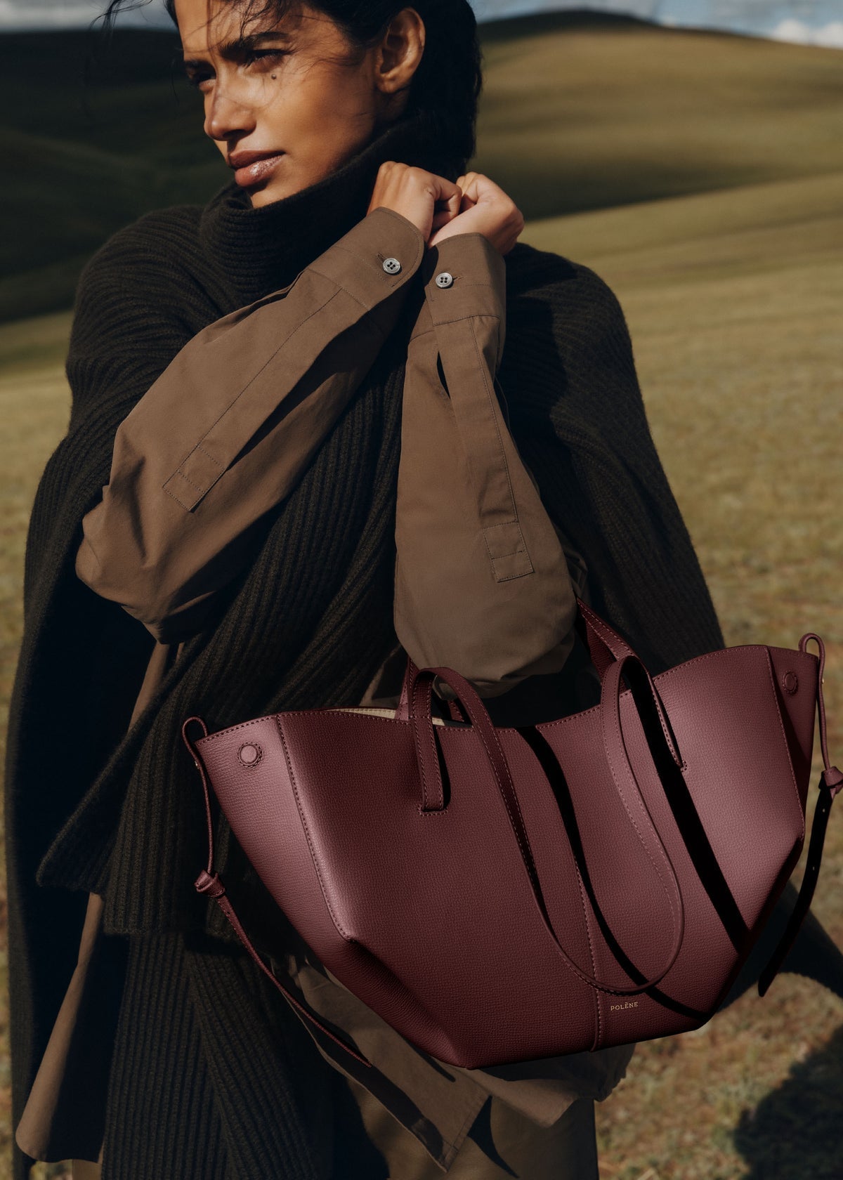 Polene Cyme Mini
Edition Textured Black Cherry