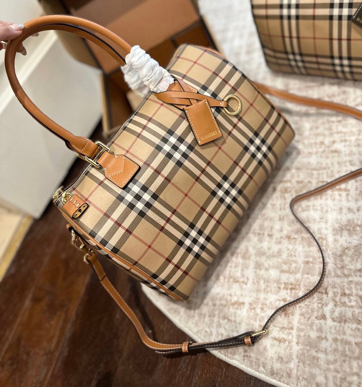 Burberry medium Check satchel bag