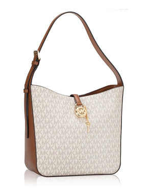 MICHAEL KORS Lyra Leather Small Bucket Bag Oxblood