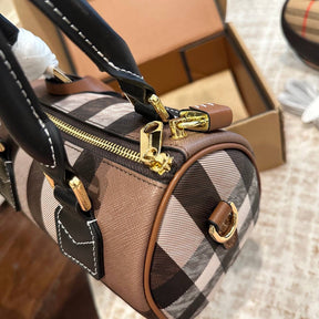 Burberry mini check padlock tote bag