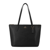 Original COACH Handbag Zip Top Tote Leather in Black