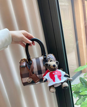 Burberry mini check padlock tote bag