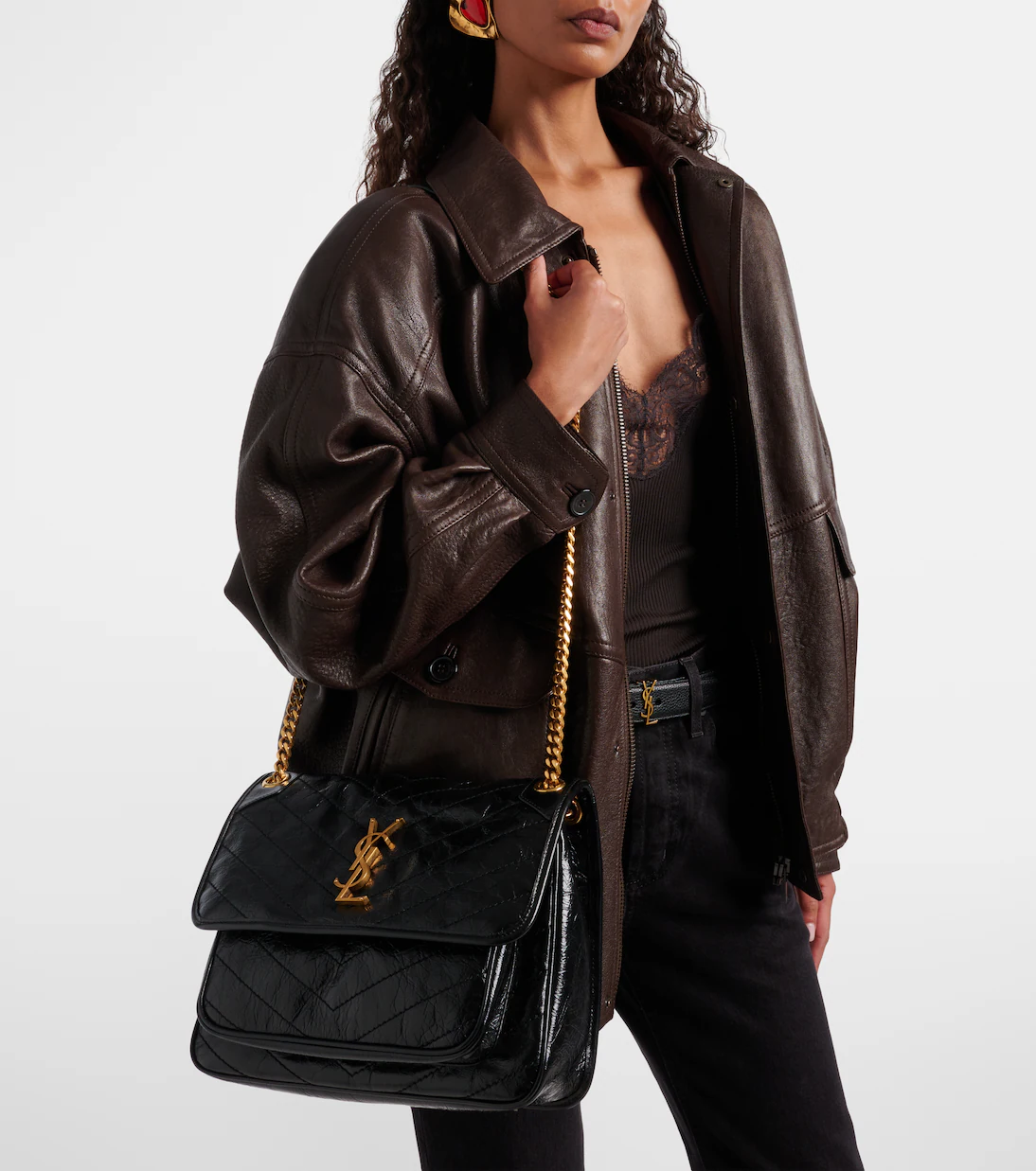 YSL Niki Medium leather shoulder bag