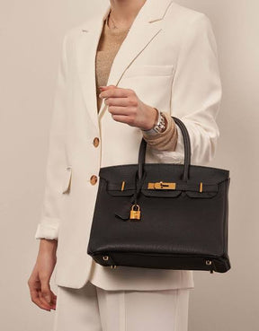 Hermès Birkin Black Leather Gold Hardware