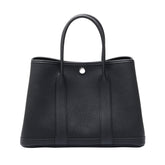 Hermes Garden Party Black Silver hardware K stamp