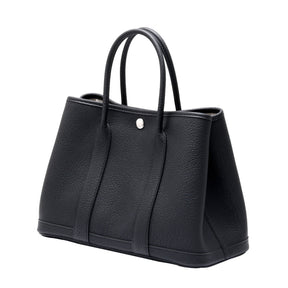 Hermes Garden Party Black Silver hardware K stamp