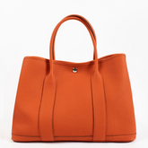 Hermes Garden Orange Black Silver hardware K stamp