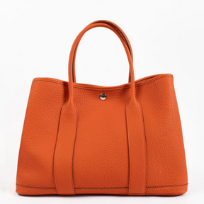 Hermes Garden Orange Black Silver hardware K stamp