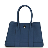 Hermès Garden Party Neo 23 Bleu Tie Togo Palladium Hardware