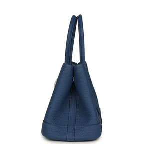 Hermès Garden Party Neo 23 Bleu Tie Togo Palladium Hardware