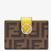 Fendi Vitello Cruise F is Fendi Embossed Gusseted Card Holder