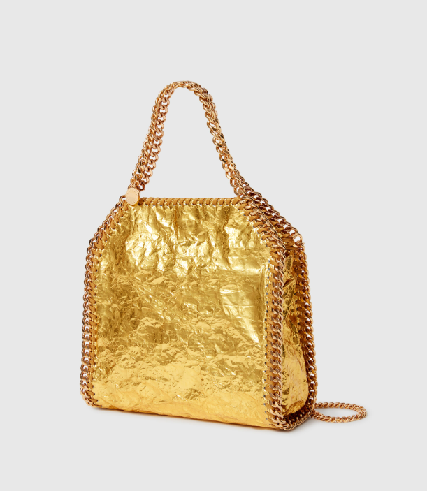 Stella McCartney Falabella Tiny Tote in Metallic Eco Leather