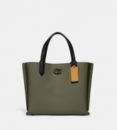 Coach Willow Tote 24 In Colorblock With Signature Canvas