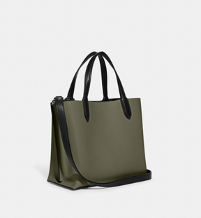 Coach Willow Tote 24 In Colorblock With Signature Canvas