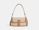 Coach Hadley Shoulder Bag With Signature Canvas