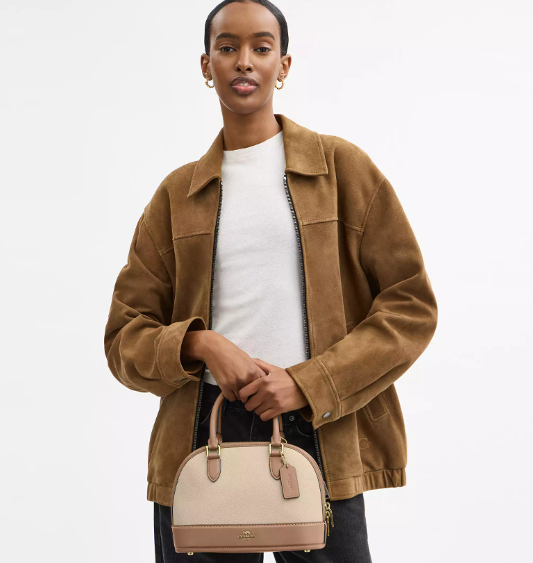 Coach Sabrina Satchel Bag In Colorblock